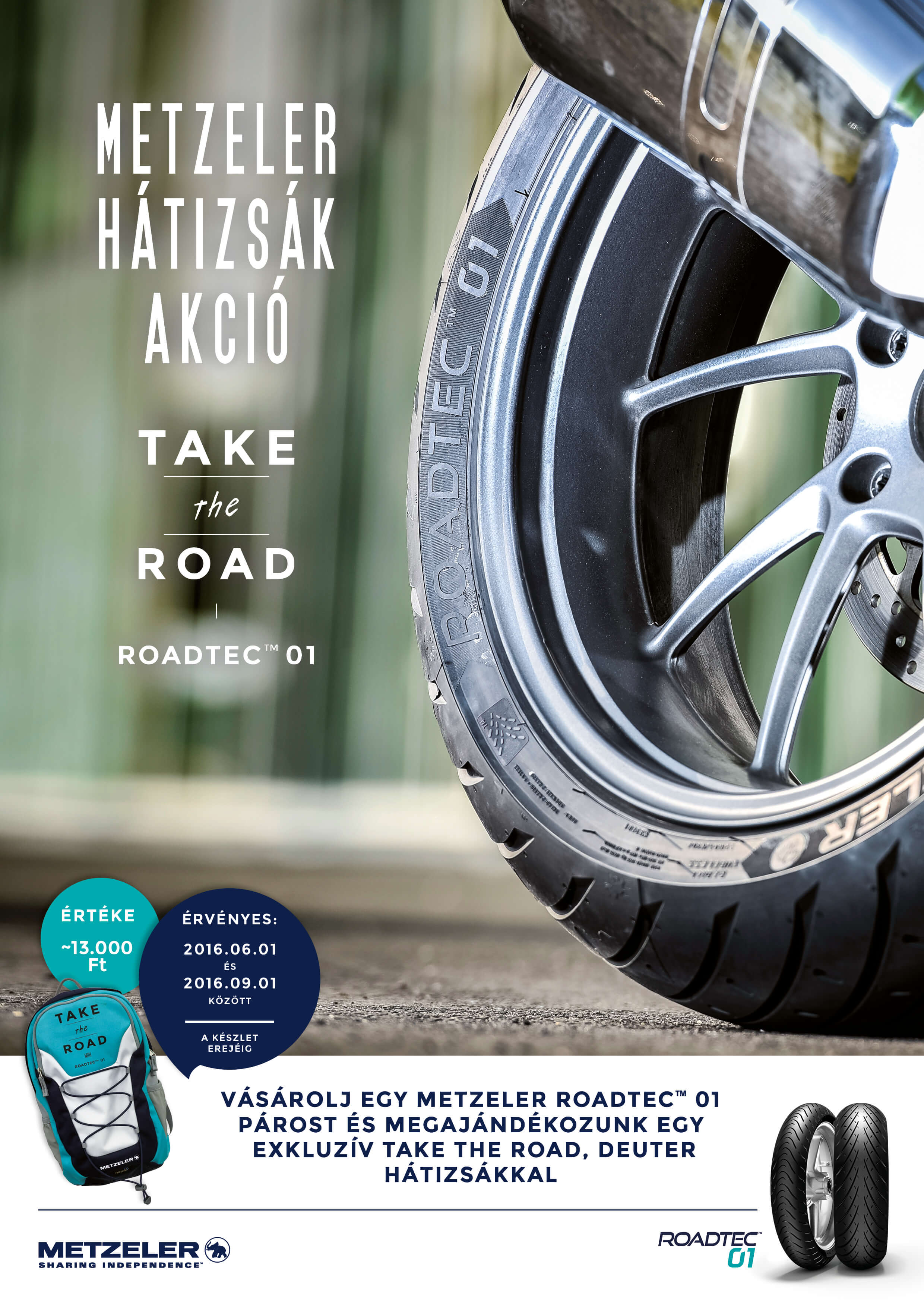 Minden Roadtec 01-hez ajándék hátizsák jár!