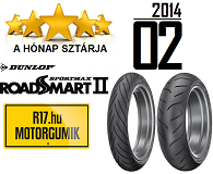 Februárban minden Dunlop roadsmart2 motorgumi akciós áron rendelhető
