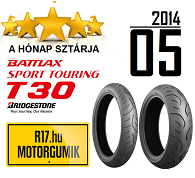 A hónap motorgumi sztárja a Bridgestone T30