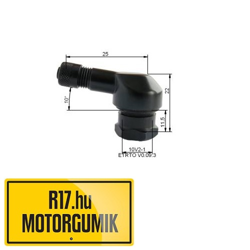 25MS 8,3 mm-es aluházas szerelhető szelep (fekete)