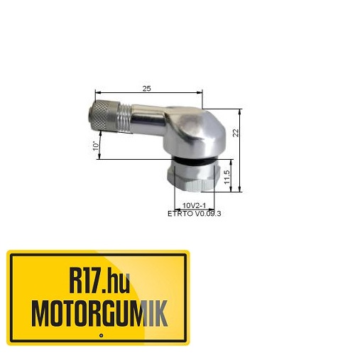 25MS 8,3 mm-es aluházas szerelhető szelep (króm)